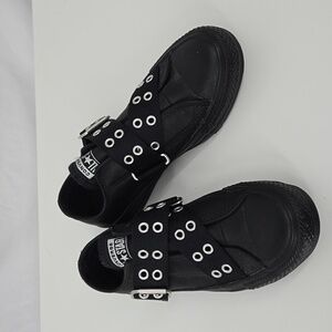 Convers Chuck Taylor All Star Punk Strap Slip On Low Top Women's Black Size 5